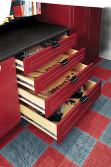 Redine custom garage drawers.